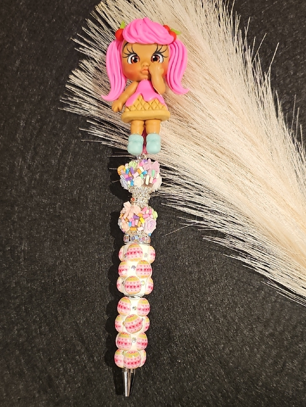 Pink Ice Cream Girl Decorative  Pen